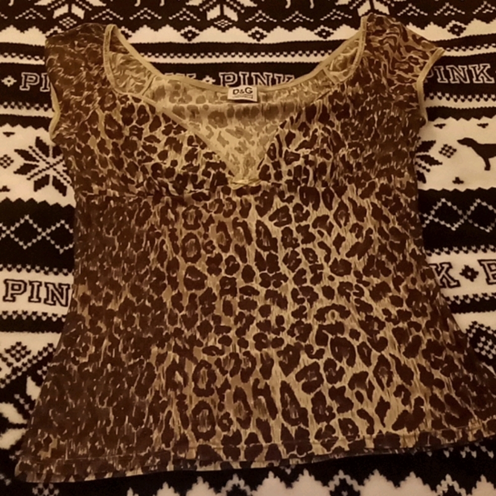Cheetah print D&G top